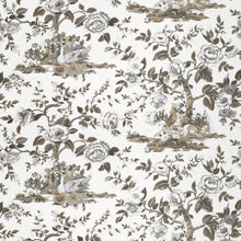 F910540 Forest Lodge Brown and White Boxwood Fabric by Thibaut