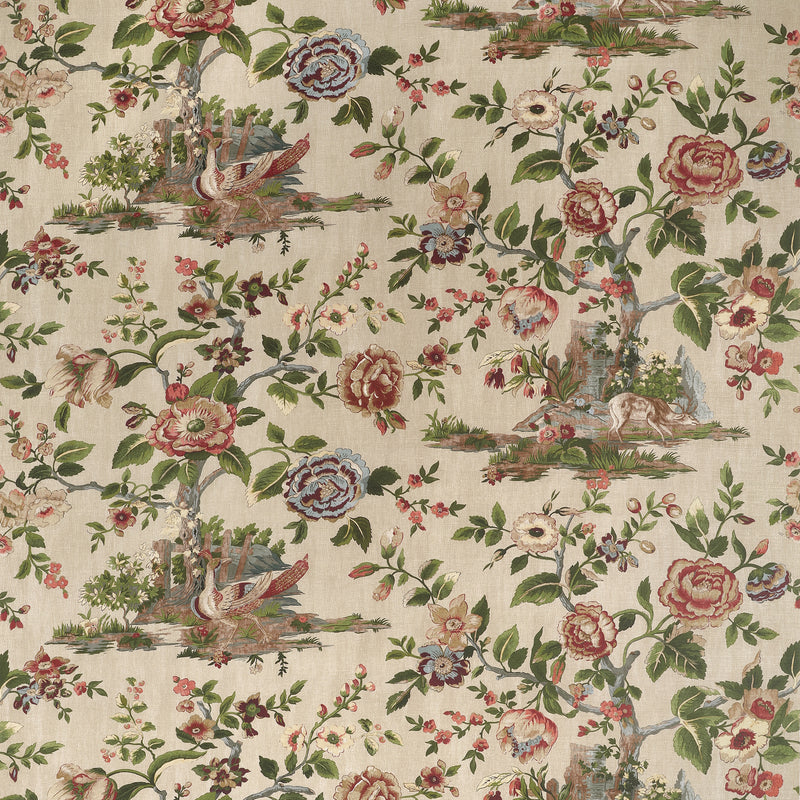 F910541 Forest Lodge Flax Boxwood Fabric by Thibaut