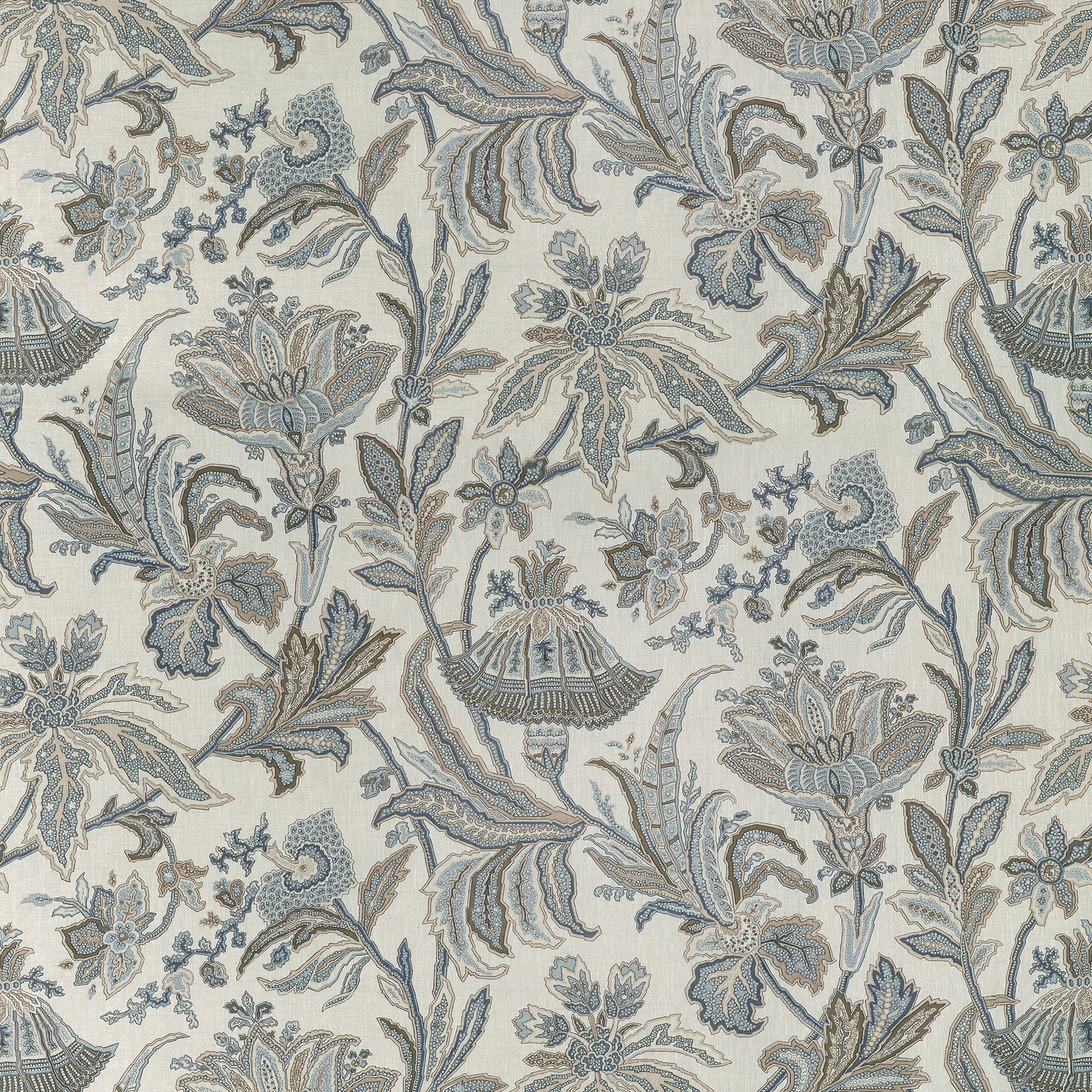 F910543 Breckenridge Grey and Beige Boxwood Fabric by Thibaut