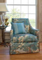 F910547 Woodland Clearing Spa Blue Boxwood Fabric by Thibaut