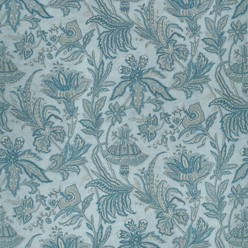 F910548 Breckenridge Spa Blue Boxwood Fabric by Thibaut
