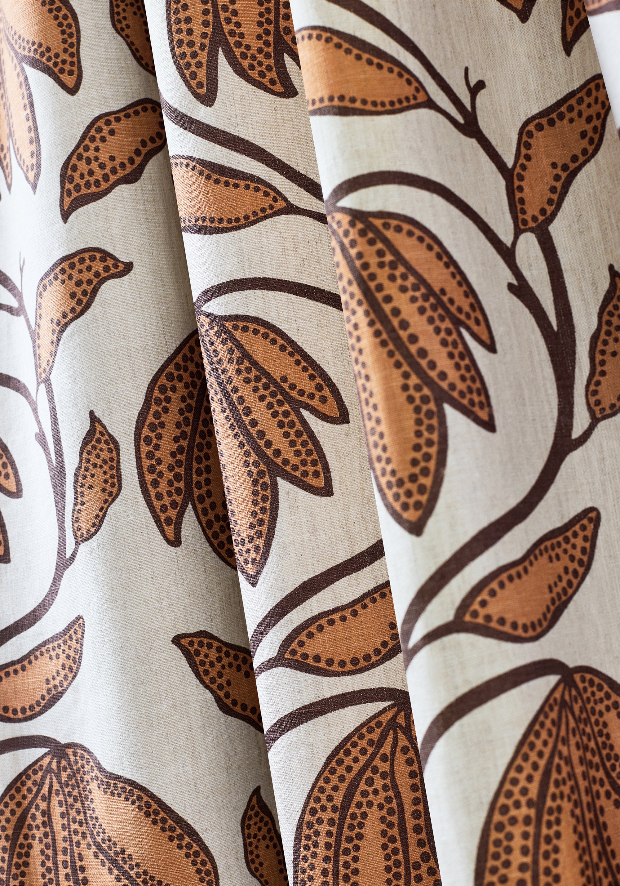 F912006 Desert Flower Ochre Vista Fabric by Thibaut