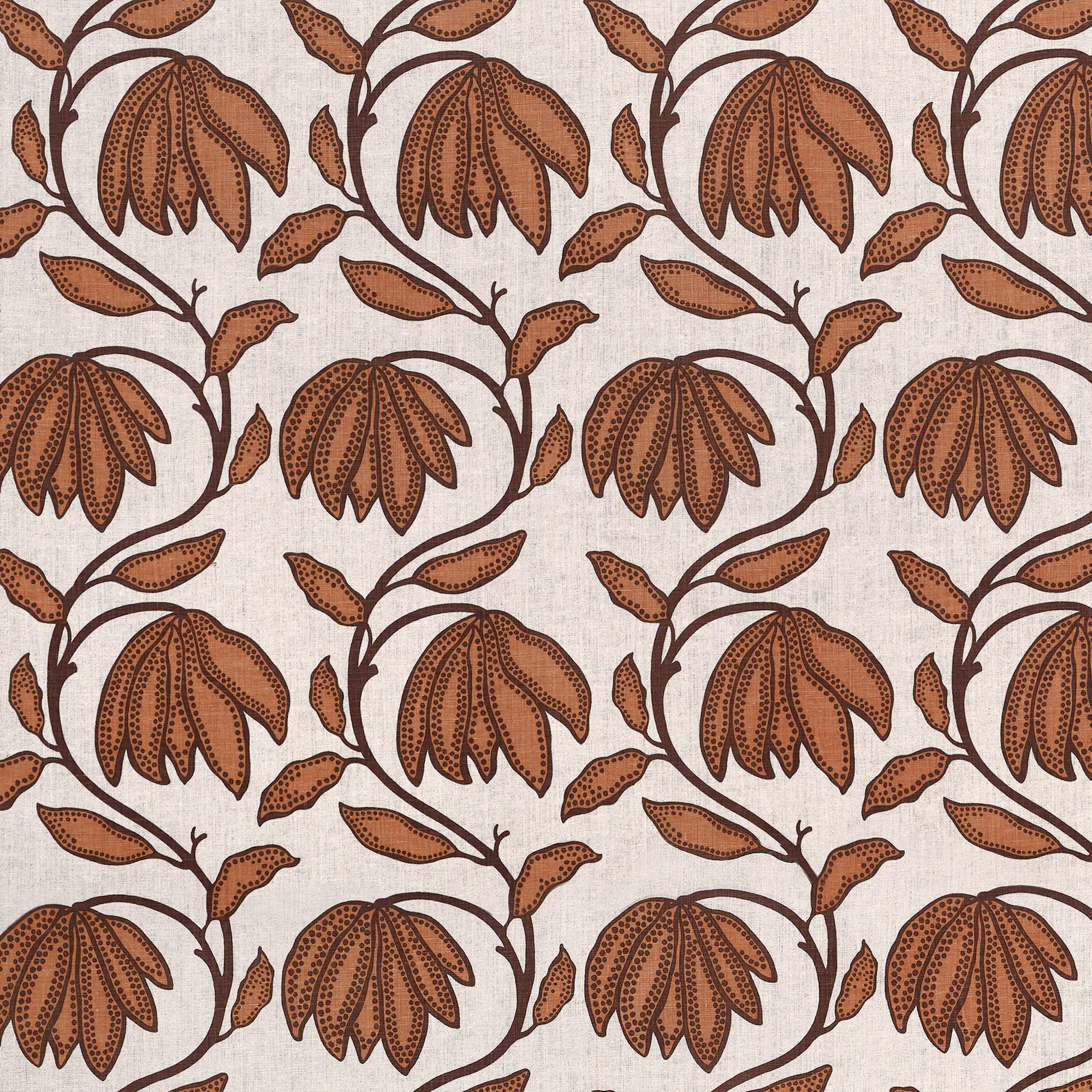 F912006 Desert Flower Ochre Vista Fabric by Thibaut