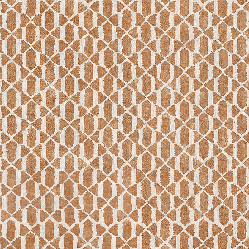 F912034 Vortex Ochre Vista Fabric by Thibaut