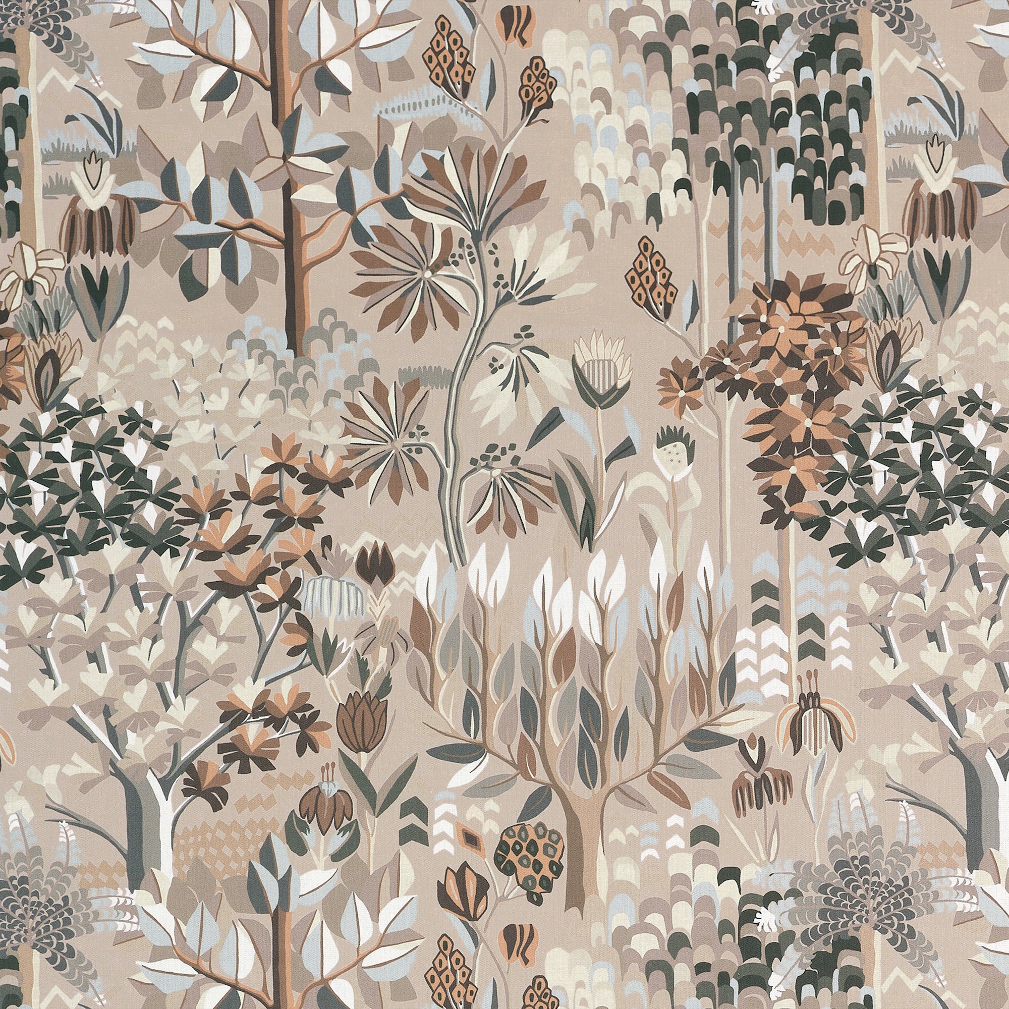 F912043 Alpine Birch Vista Fabric by Thibaut