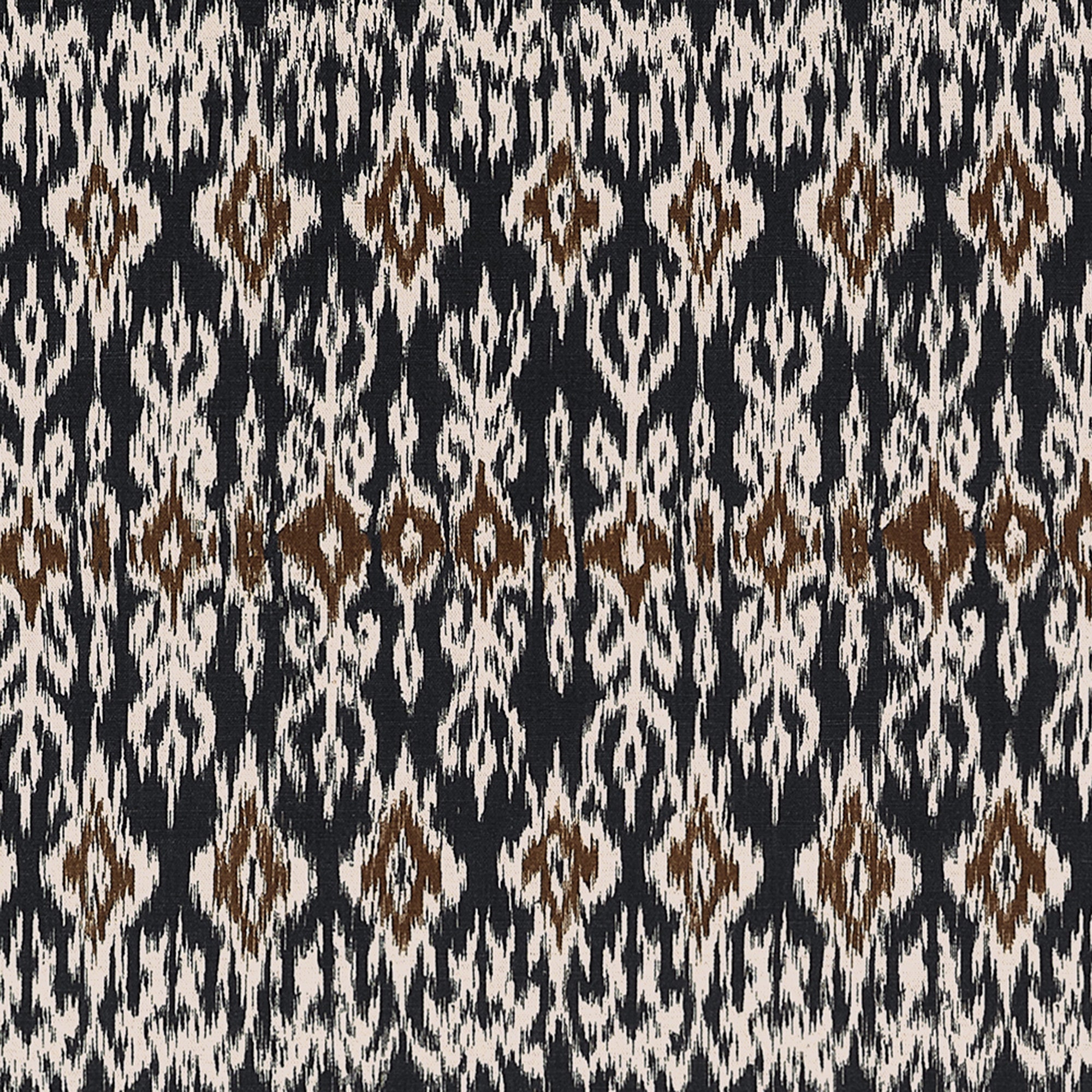 F912051 Atlas Ikat Basalt Black Vista Fabric by Thibaut