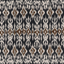F912051 Atlas Ikat Basalt Black Vista Fabric by Thibaut