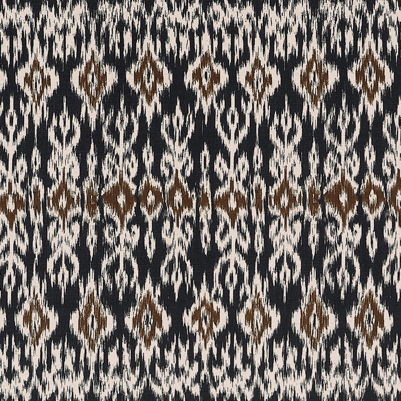 F912051 Atlas Ikat Basalt Black Vista Fabric by Thibaut