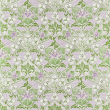 F914603 Woodford Lilac and Green Fabric by Thibaut