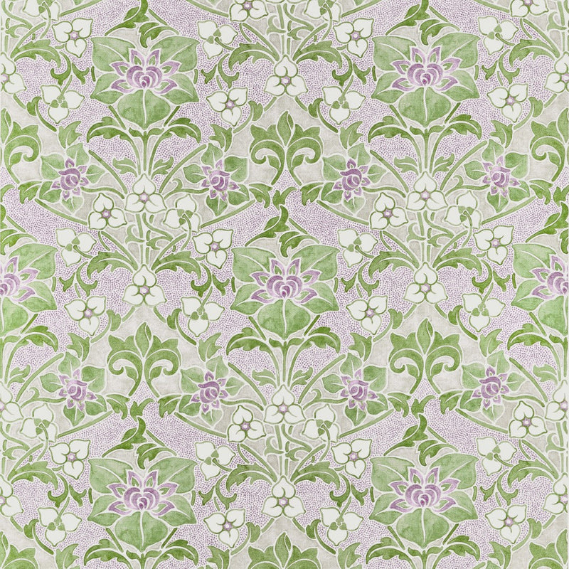 F914603 Woodford Lilac and Green Fabric by Thibaut