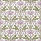 Lotus Lilac and Green Fairhaven Fabric by Thibaut