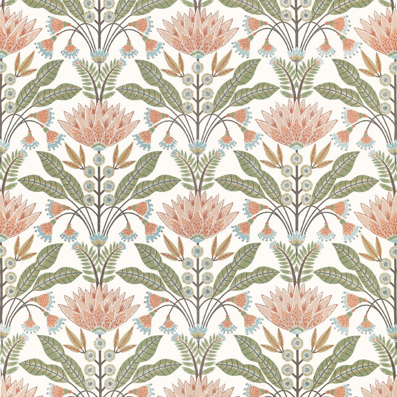 F914609 Lotus Apricot Fabric by Thibaut