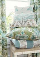 Lotus Spa Blue Fairhaven Fabric by Thibaut