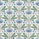 Lotus Blue and Green Fairhaven Fabric by Thibaut