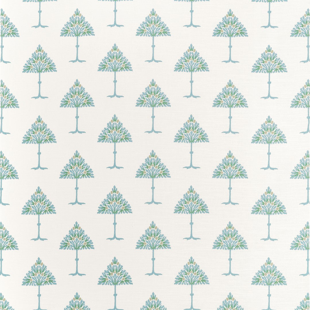 F914613 May Tree Spa Blue Fabric by Thibaut