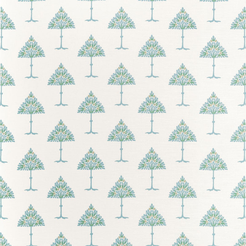 F914613 May Tree Spa Blue Fabric by Thibaut