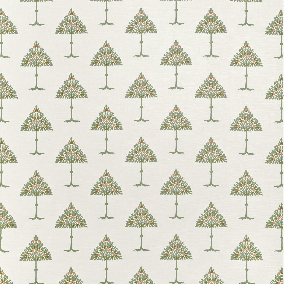 F914614 May Tree Sage and Apricot Fabric by Thibaut