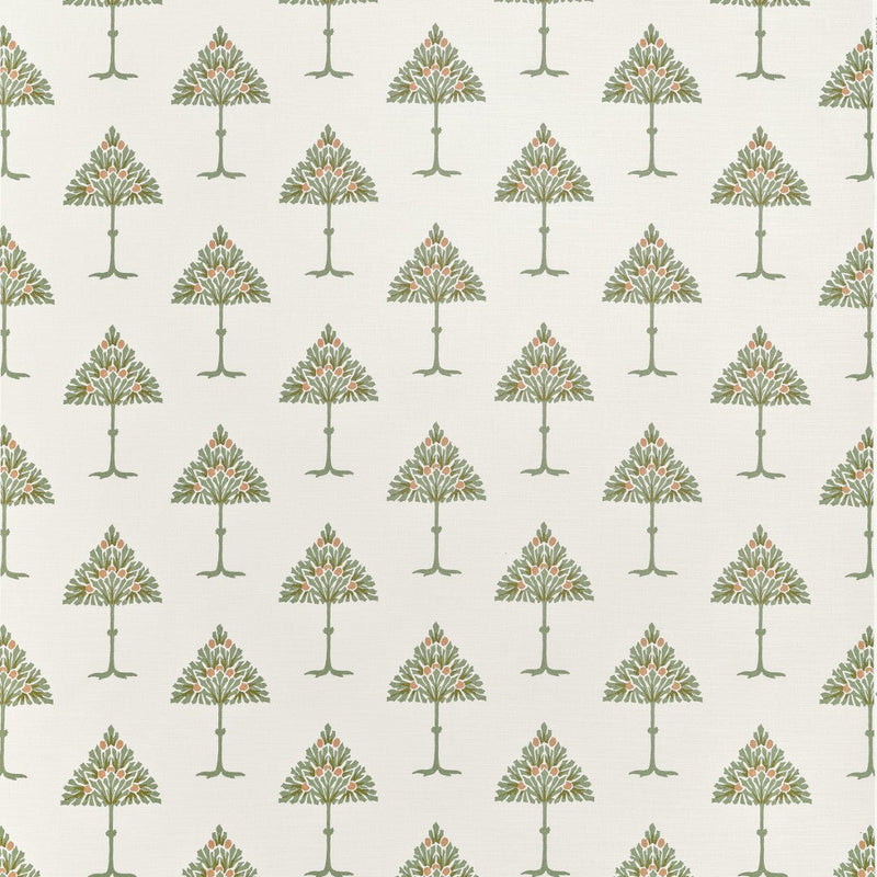 F914614 May Tree Sage and Apricot Fabric by Thibaut