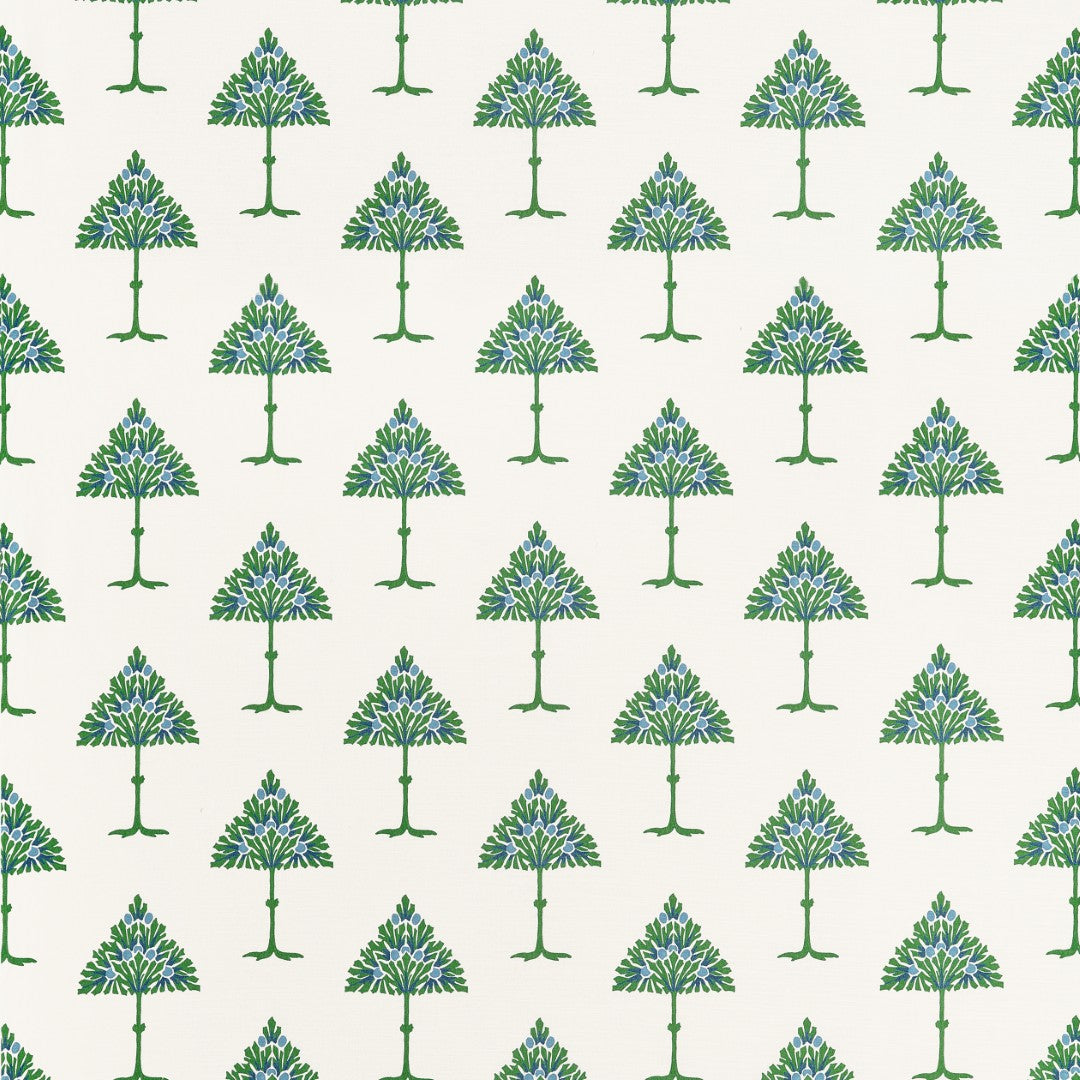 F914615 May Tree Blue and Green Fabric by Thibaut