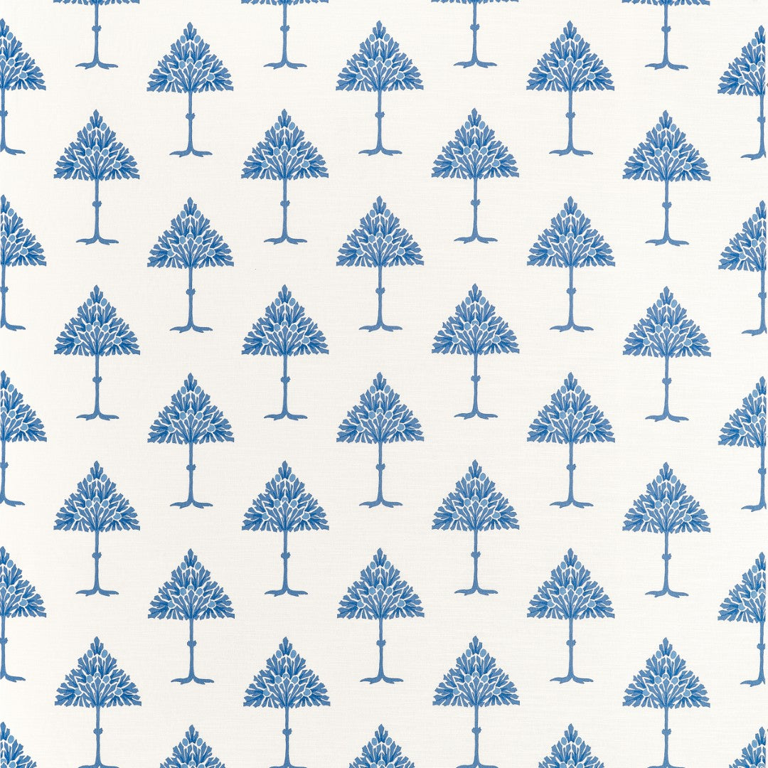 F914616 May Tree Blue and White Fabric by Thibaut