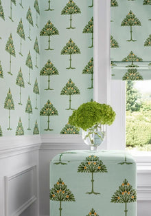 May Tree Seaglass Fairhaven Fabric by Thibaut