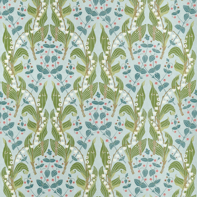 F914618 Harbor Springs Spa Blue Fabric by Thibaut