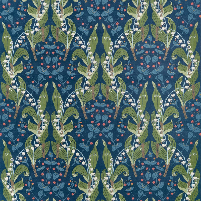 F914621 Harbor Springs Navy Fabric by Thibaut