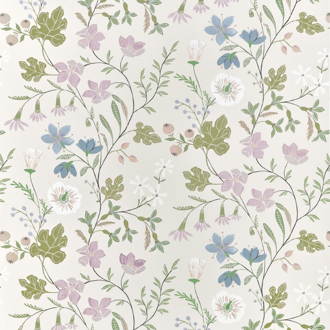 F914623 Bloom Lilac Fabric by Thibaut
