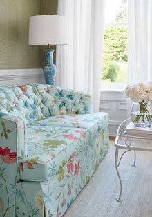 Bloom Spa Blue Fairhaven Fabric by Thibaut