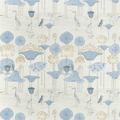 Malea Blue and Beige Fairhaven Fabric by Thibaut