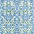 Margaux Blue and Green Fairhaven Fabric by Thibaut