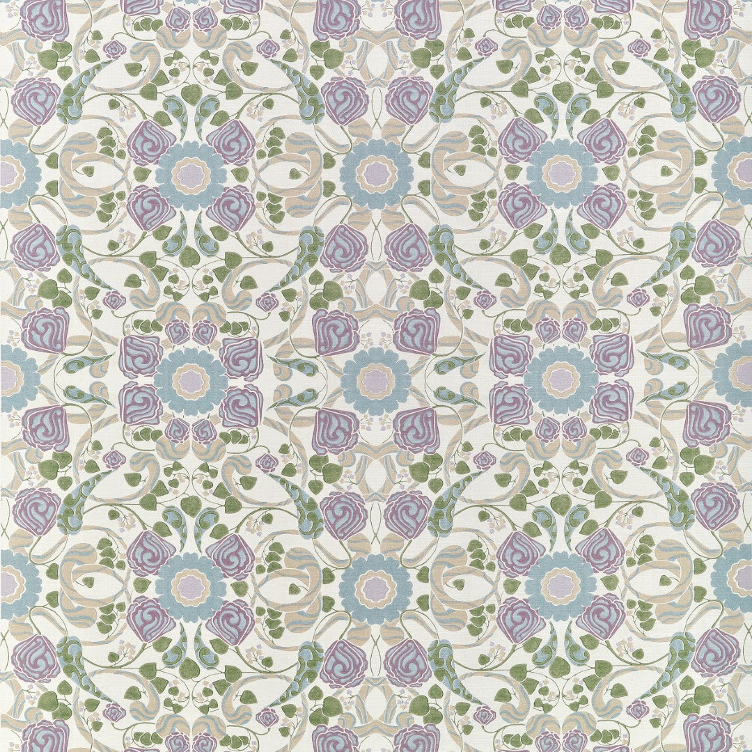 F914645 Margaux Lavender and Blue Fabric by Thibaut