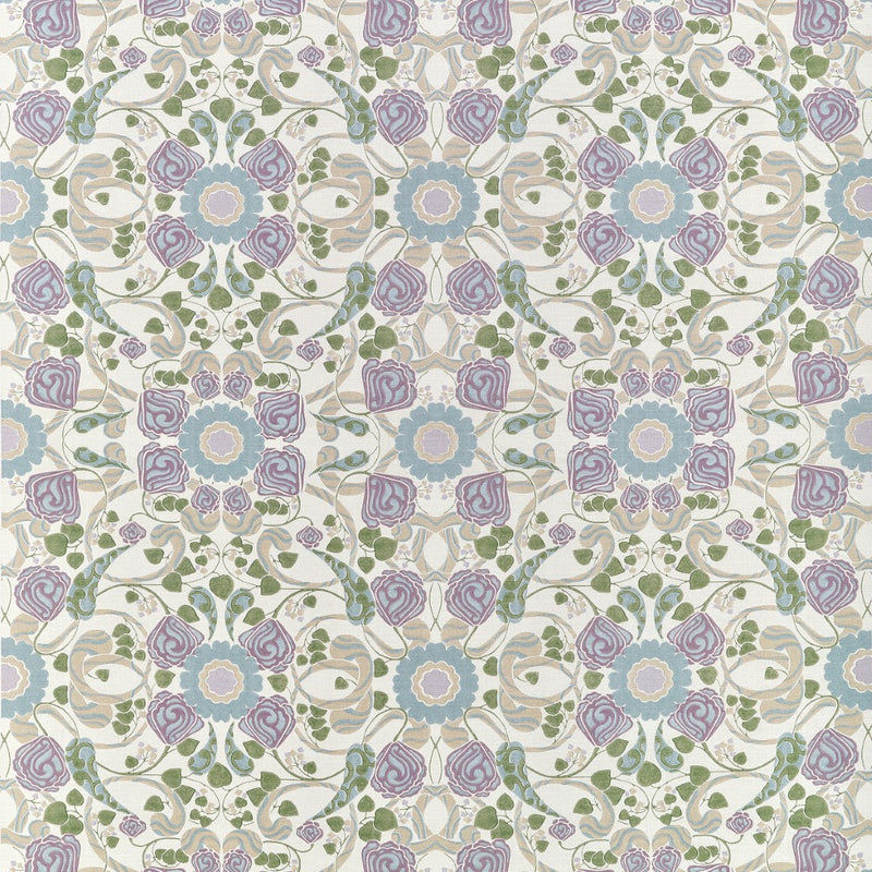 F914645 Margaux Lavender and Blue Fabric by Thibaut
