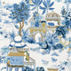 Mystic Garden Blue and White Eden Fabric by Thibaut