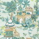 Mystic Garden Spa Blue Eden Fabric by Thibaut
