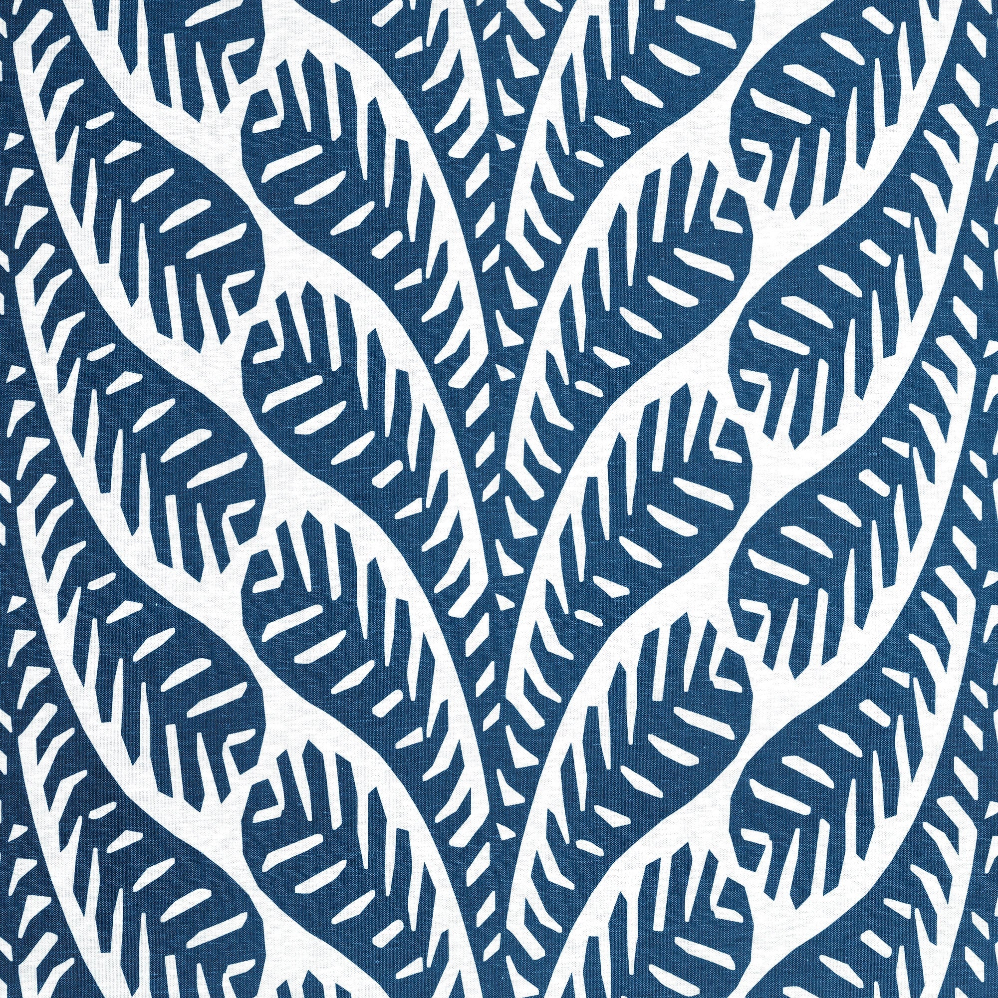 F920827 Ginger Navy Eden Fabric by Thibaut