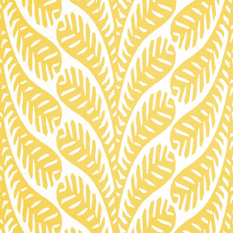 F920828 Ginger Yellow Eden Fabric by Thibaut