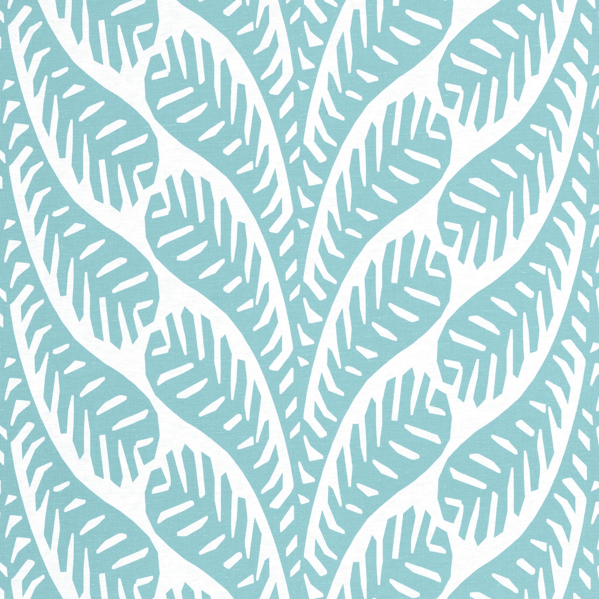 F920829 Ginger Spa Blue Eden Fabric by Thibaut