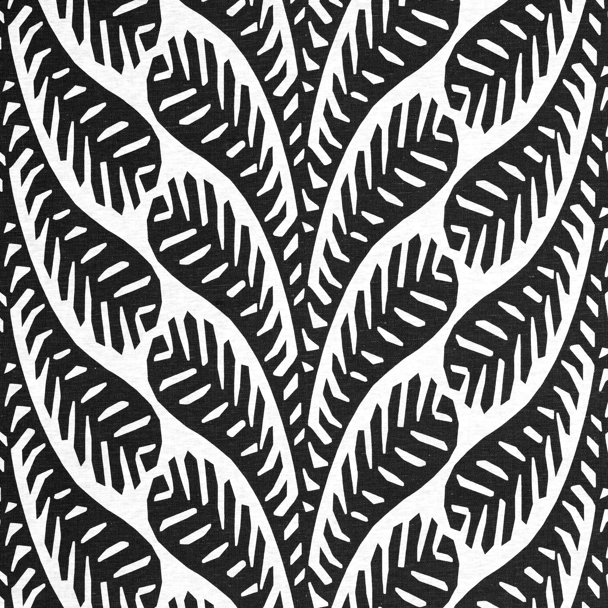 F920830 Ginger Black Eden Fabric by Thibaut