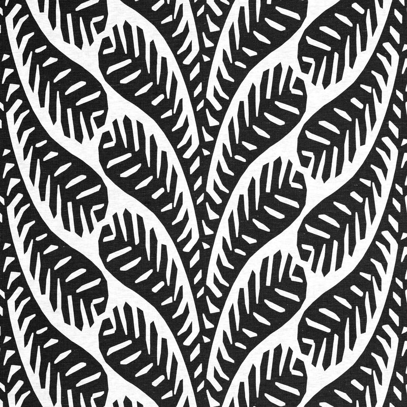 F920830 Ginger Black Eden Fabric by Thibaut