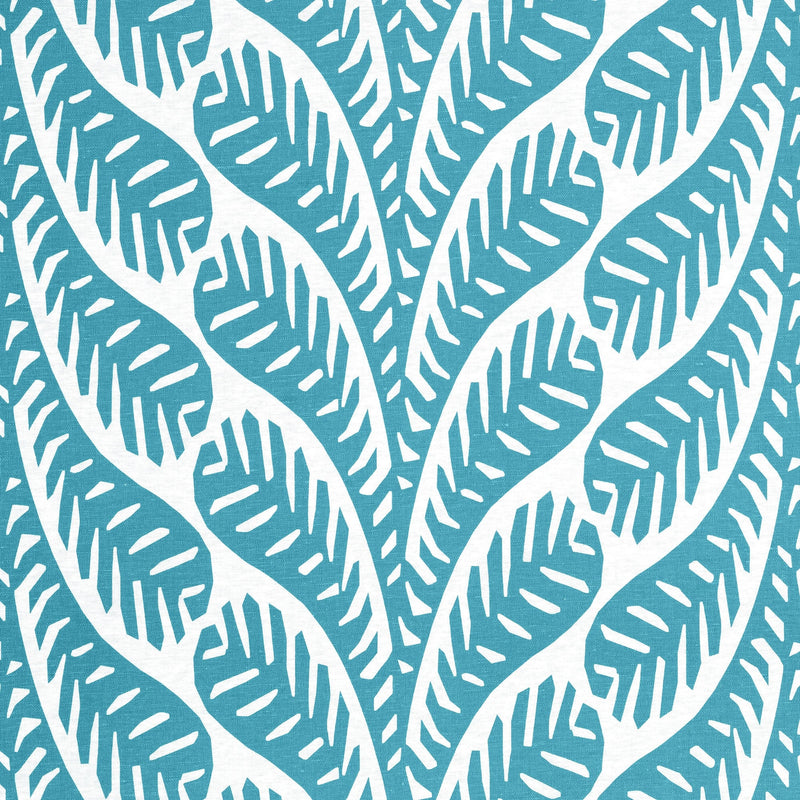 F920833 Ginger Turquoise Eden Fabric by Thibaut