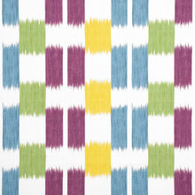 F920834 Kasuri Plum and Teal Eden Fabric by Thibaut