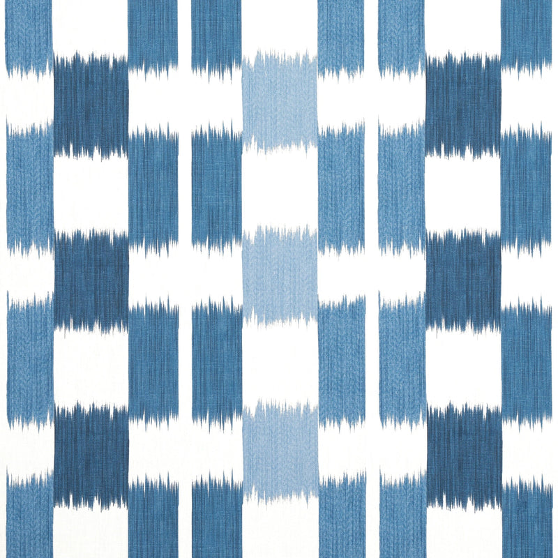 F920835 Kasuri Blue and White Eden Fabric by Thibaut