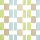 F920836 Kasuri Green and Spa Blue Eden Fabric by Thibaut