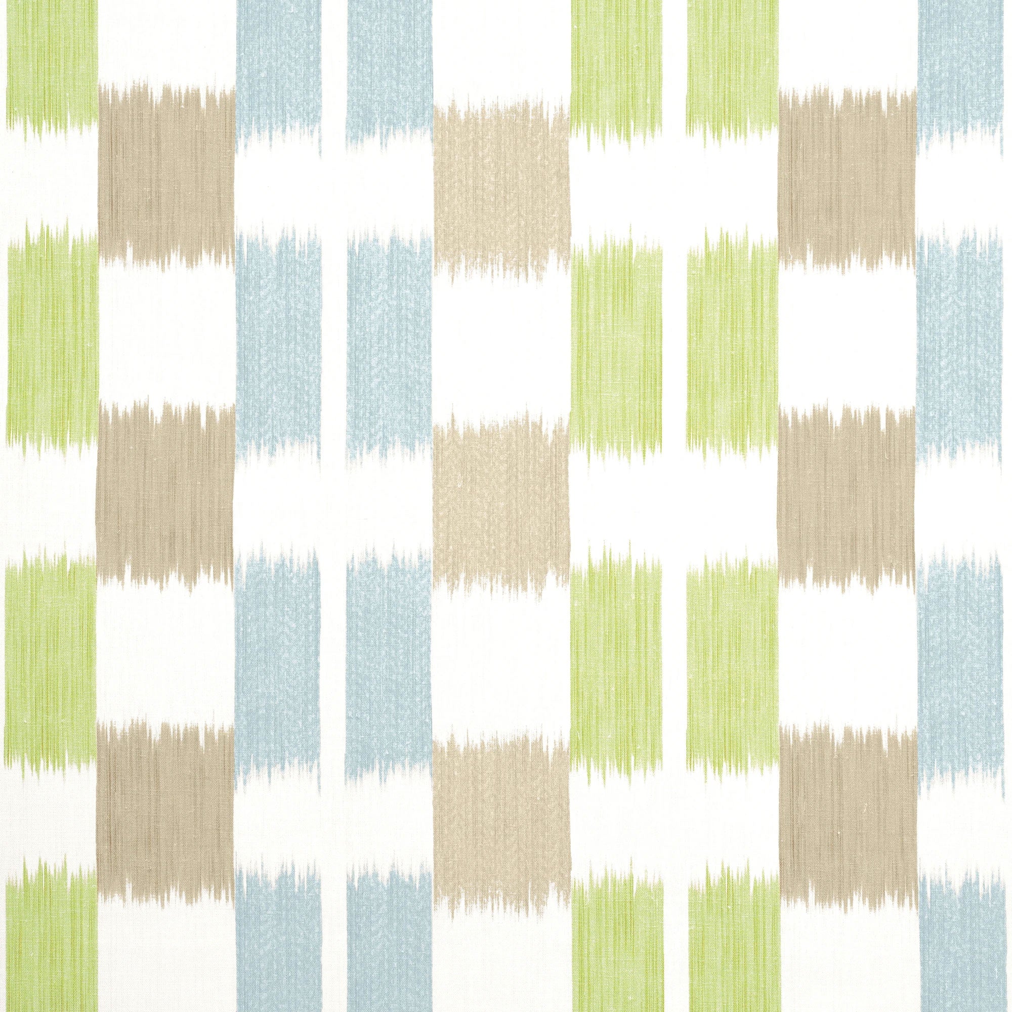 F920836 Kasuri Green and Spa Blue Eden Fabric by Thibaut