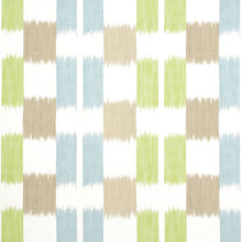 F920836 Kasuri Green and Spa Blue Eden Fabric by Thibaut