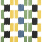 F920837 Kasuri Black and Green Eden Fabric by Thibaut