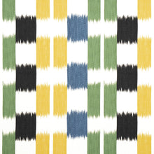 F920837 Kasuri Black and Green Eden Fabric by Thibaut