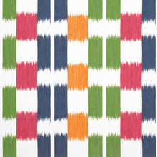 F920838 Kasuri Green and Pink Eden Fabric by Thibaut