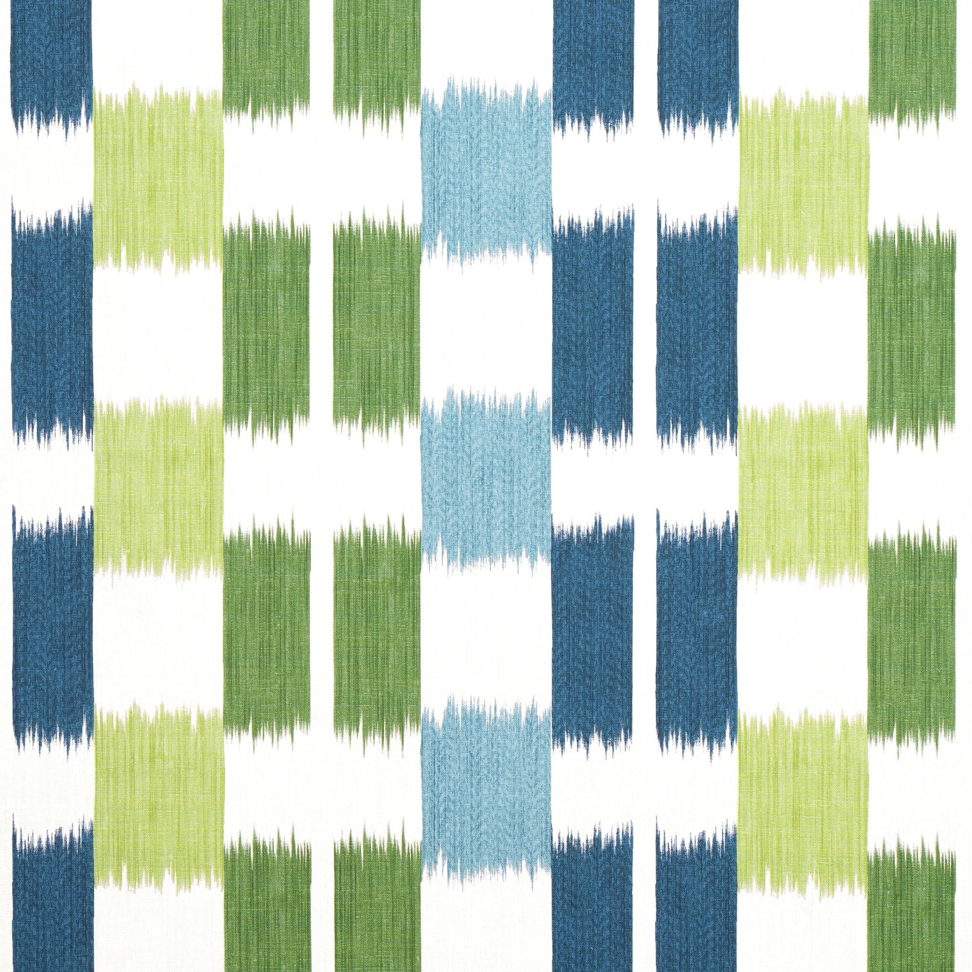 F920839 Kasuri Blue and Green Eden Fabric by Thibaut